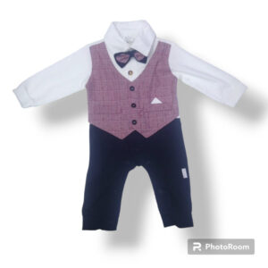 BABY SHIRT WITH VEST JACKET & PANTS 3pcs set